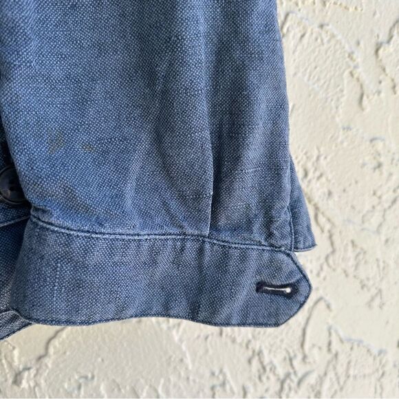 BILLY REID Jacket Men 46R Denim Jean Chambray Shacket Casual Blue - Picture 7 of 12